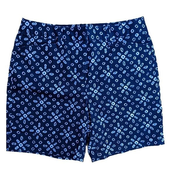 Lands' End Blue Printed Shorts Size 8 - Picture 1 of 4